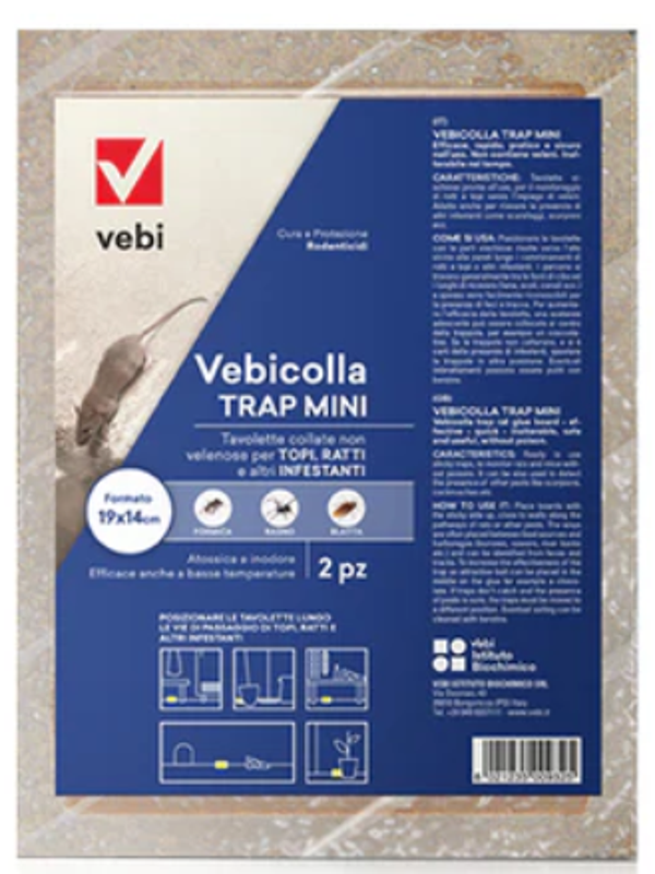Trappola a colla non velenosa su tavoletta 2pz - VEBICOLLA TRAP