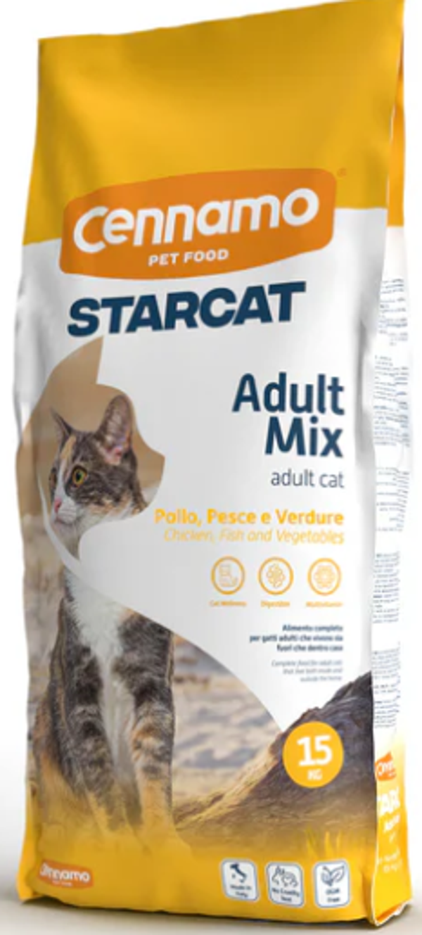 Starcat Adult Mix Pollo con Pesce e Verdure 15kg