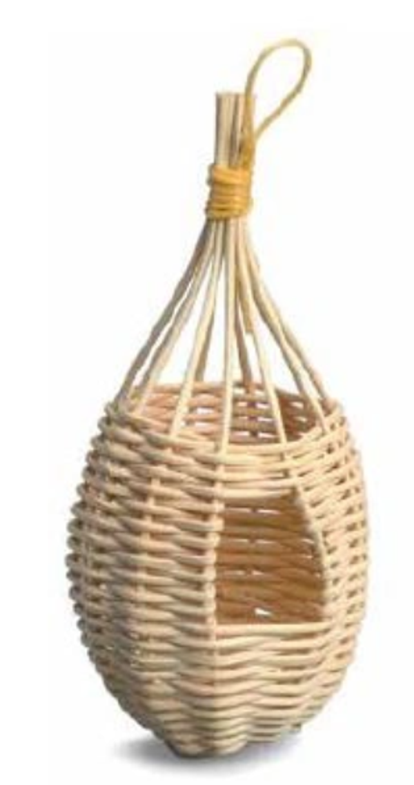 PADOVAN UCCELLI ESOTICI NIDO IN VIMINI A PERA "N10" 7,5x16 CM