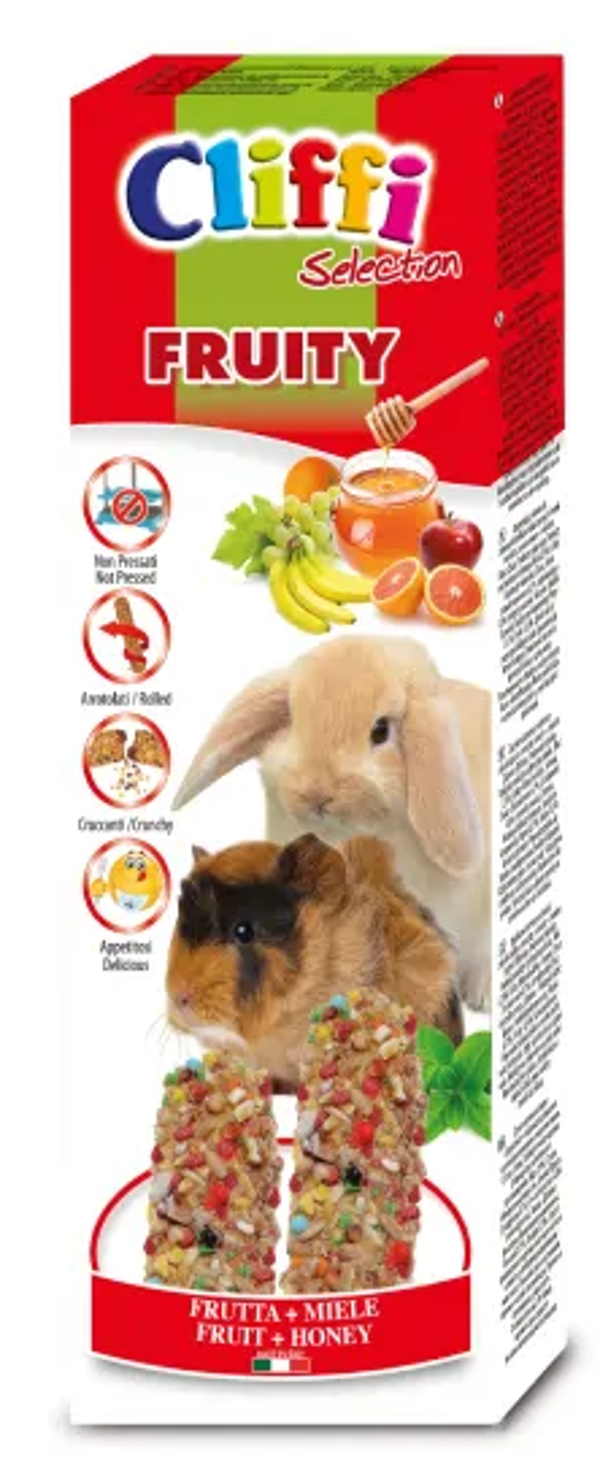 Cliffi sticks conigli - cavie "fruity" 110 gr