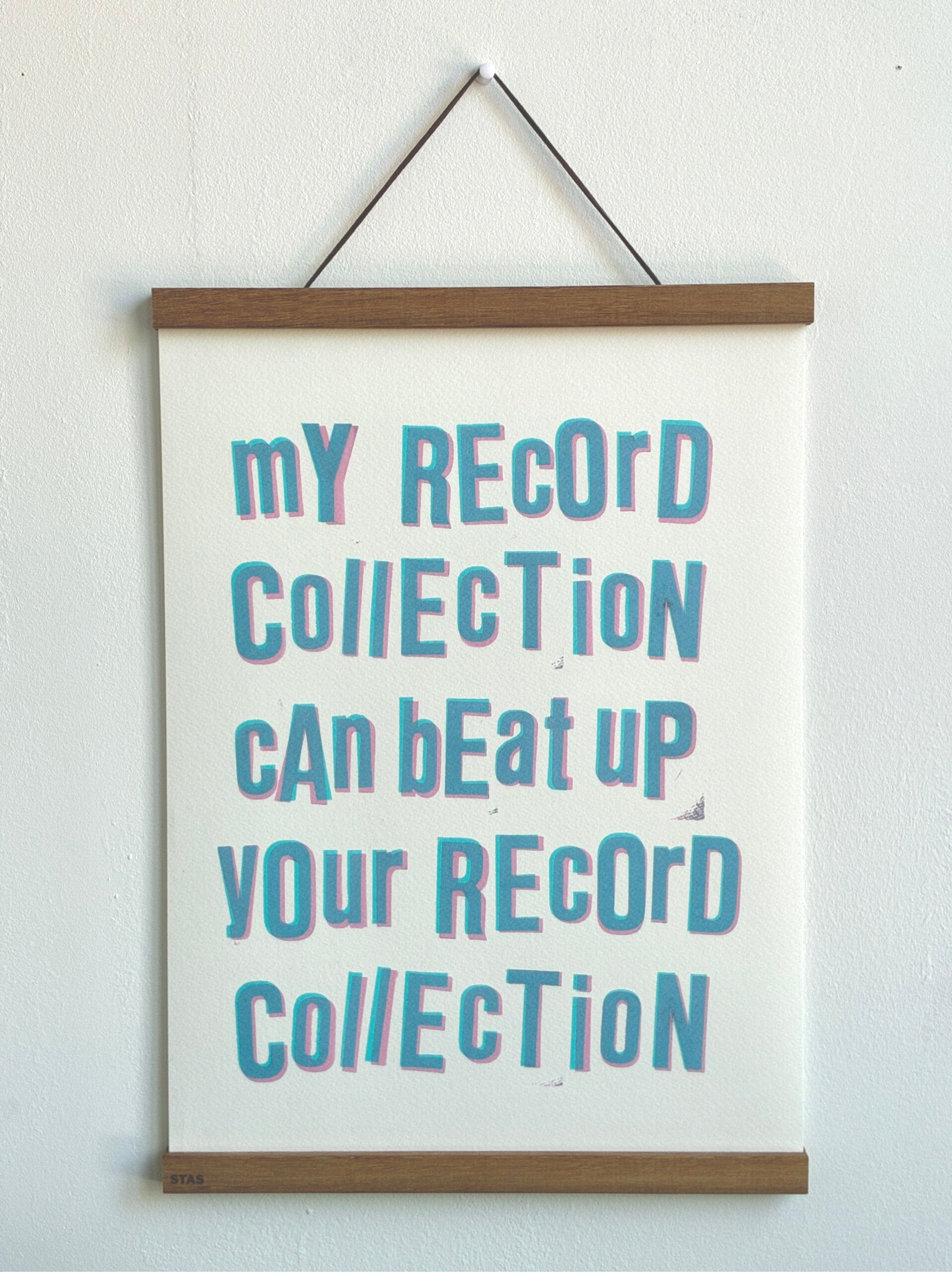 Handgedrukte poster: My Record Collection...