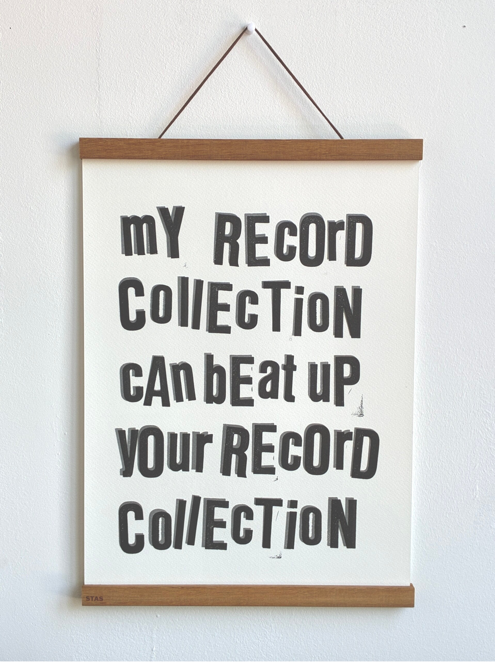 Handgedrukte poster: My Record Collection...