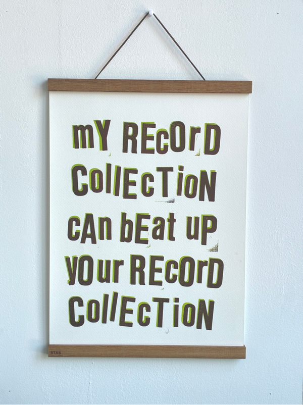 Handgedrukte poster: My Record Collection...