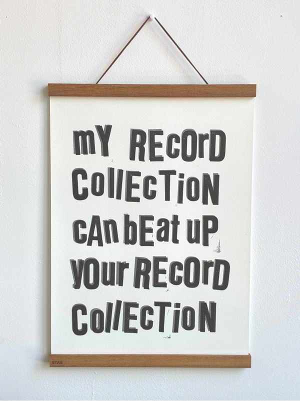 Handgedrukte poster: My Record Collection...
