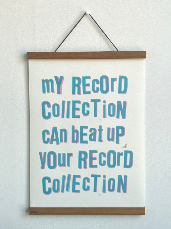 Handgedrukte poster: My Record Collection...