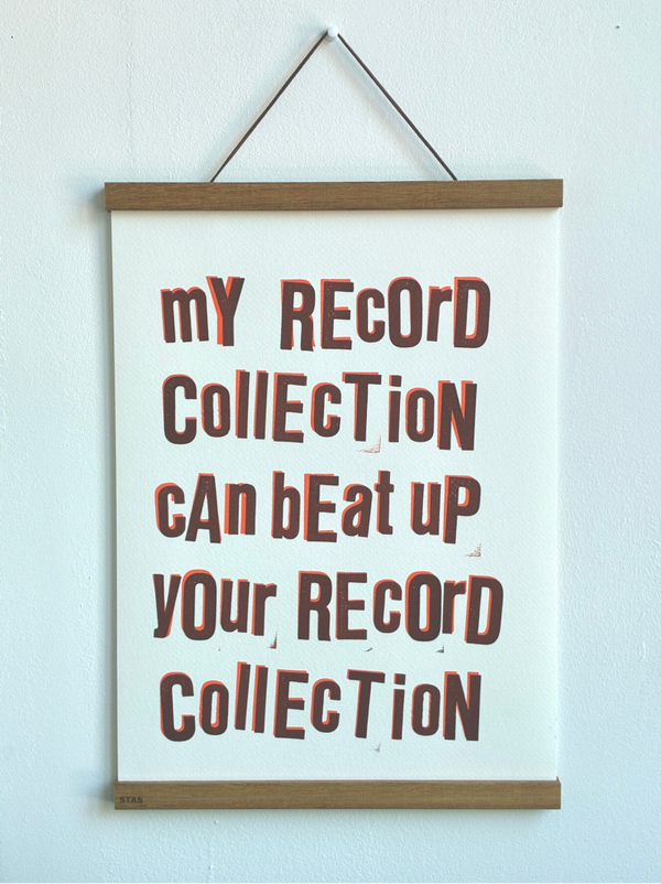 Handgedrukte poster: My Record Collection...