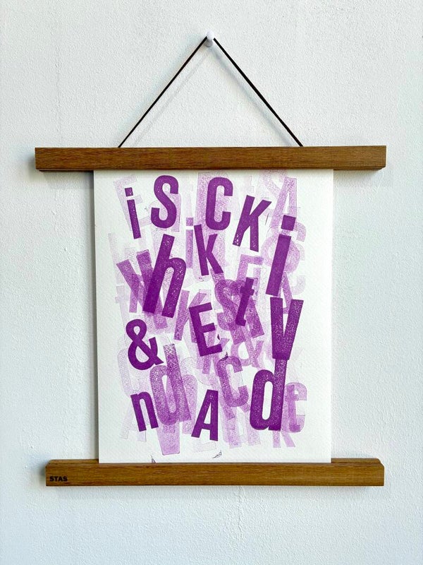 Handgedrukte poster: cHaOs