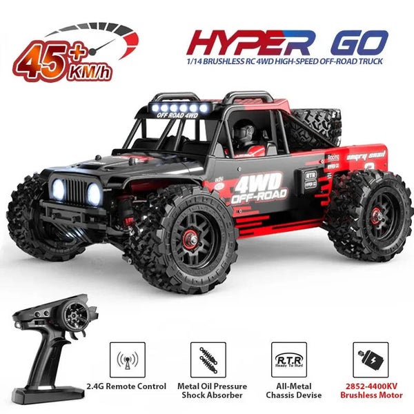 MJX Hyper Go 14209 - 4WD Brushless Desert Truck - Inclusief Extra Set Off Road Banden