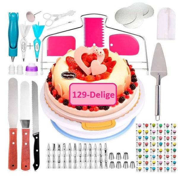 Taart en Cake Decoratie Set – Taart Bakken Accessoires Set - 129 Delige