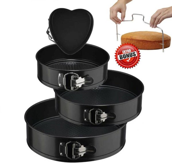 Springvorm set - 4 delig - Inclusief Taartzaag