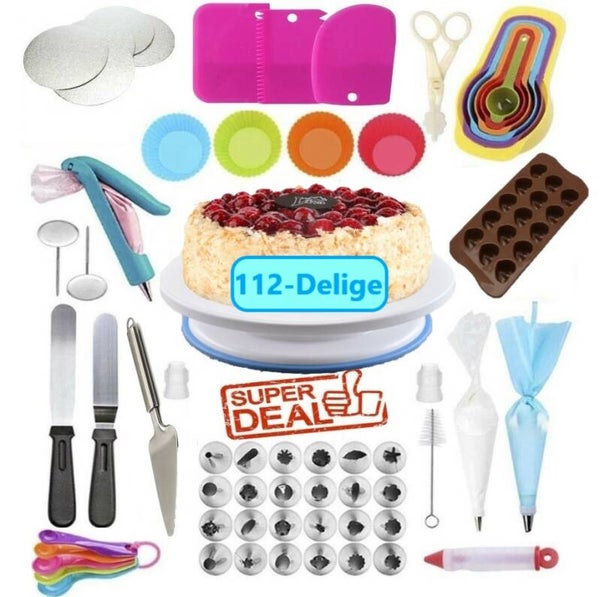 Taart en Cake Decoratie Set – Taart Bakken Accessoires Set - 112 Delige