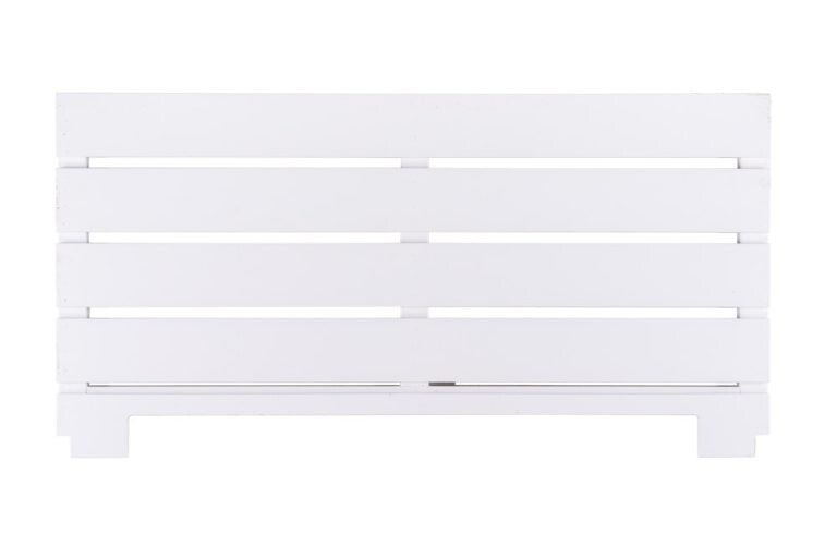 Floli Bodemplaat Wandmontage Kunststof Houtlook Cover Wit