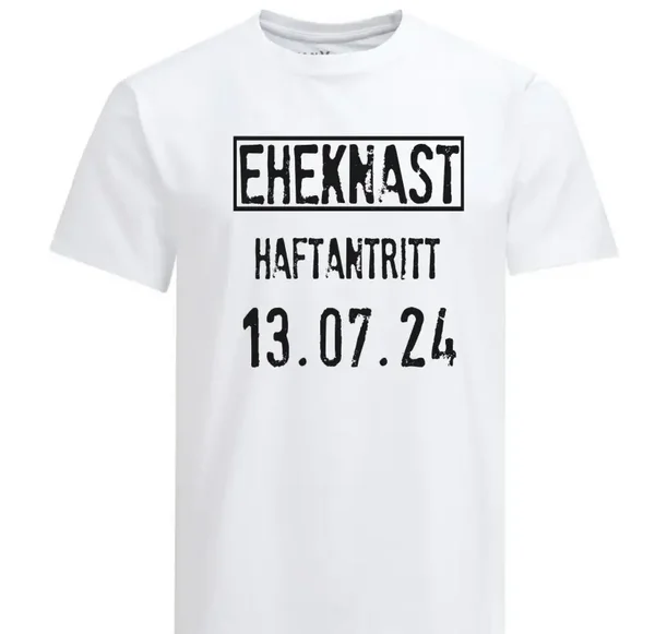 T-Shirt JGA - Eheknast mit Datum (Junggesellenabschied)