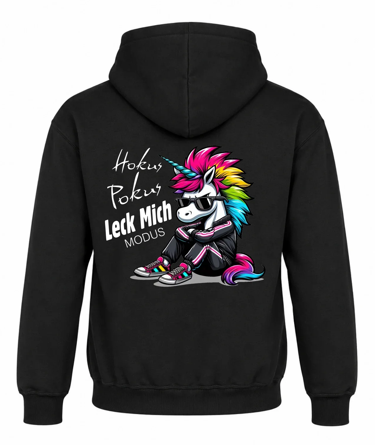 Hoodie - Einhorn - Hokus Pokus,Leck mich Modus