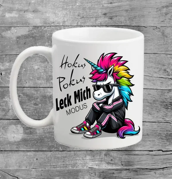 Tasse Einhorn - Hokus Pokus, Leck mich Modus