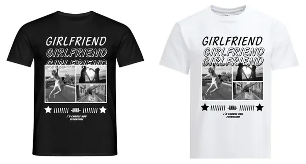 T-Shirt - Coupleshirt - Girlfriend mit eigene Fotos