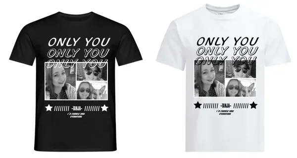 T-Shirt - Coupleshirt - Only You T-Shirt mit eigene Fotos