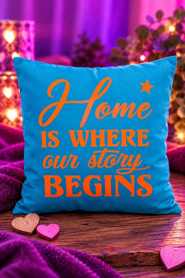 Kissen - Home is where our story begins