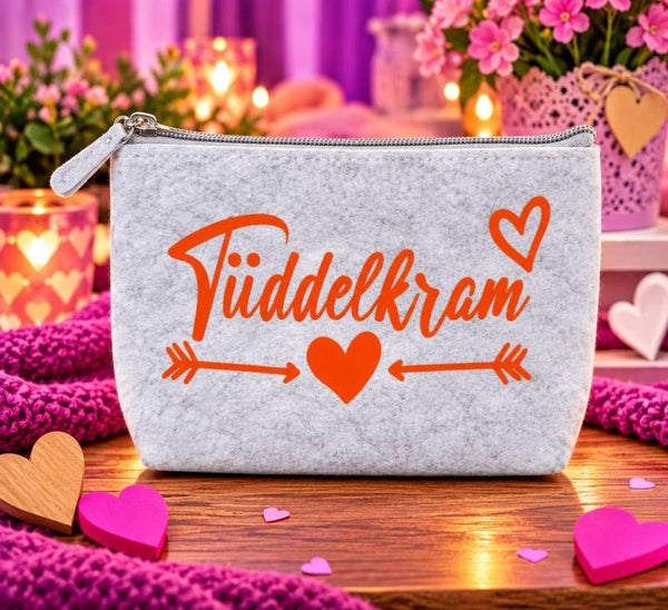 Filz-Kulturtasche „Tüddelkram"