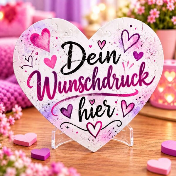 Personalisiertes Herzpuzzle – Dein Wunschmotiv