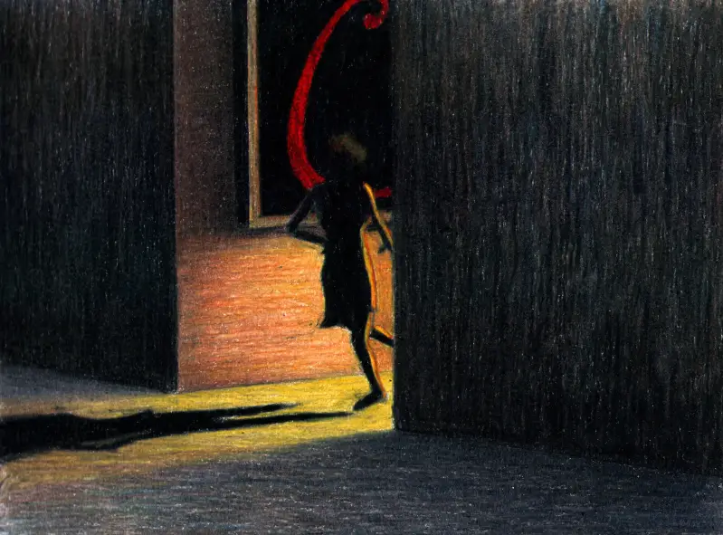 Colored pencil on paper