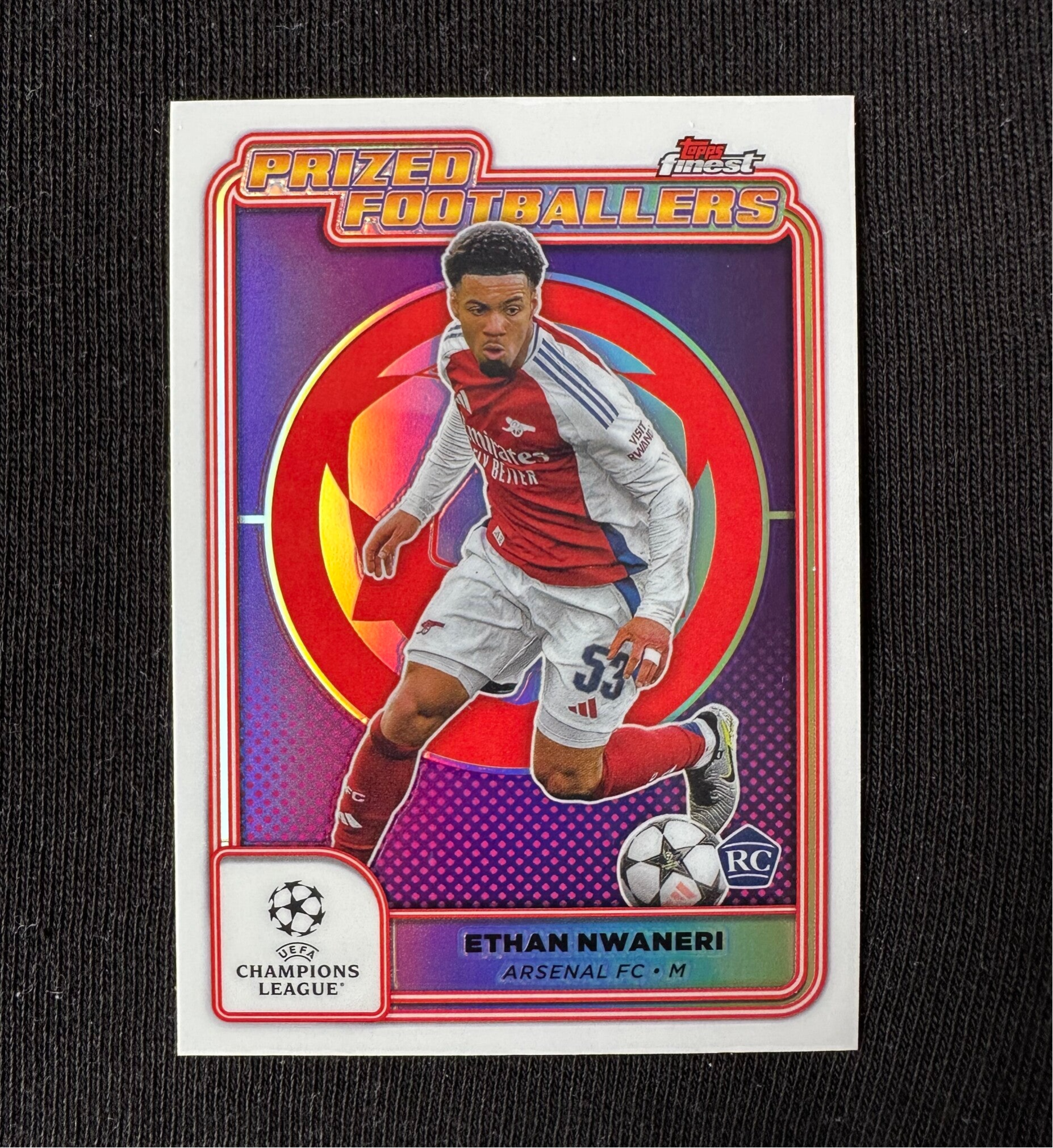 Ethan Nwaneri Rookie Topps Finest UEFA 2024/25 Prized Footballers #PF-24