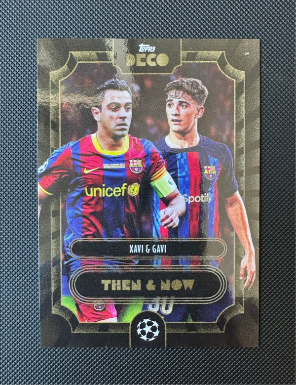 Xavi & Gavi Topps Deco 2022/23 Then and Now