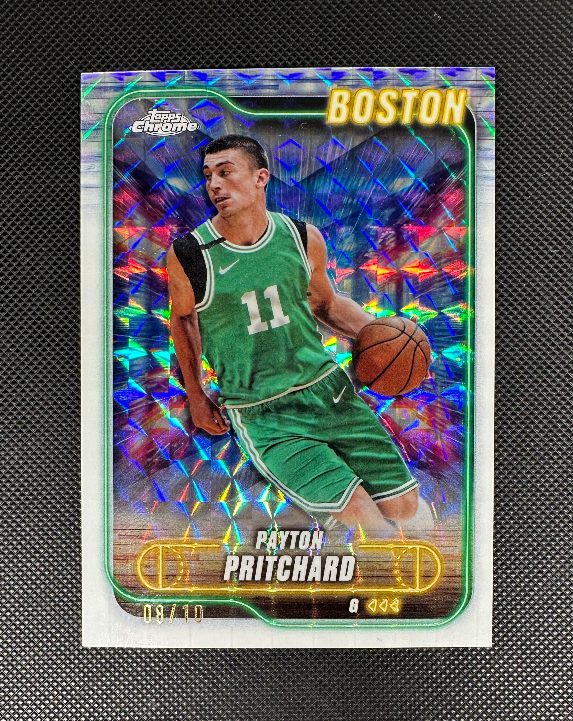 Payton Pritchard /10 Topps Chrome 2024/25 White Geometric Refractor #110