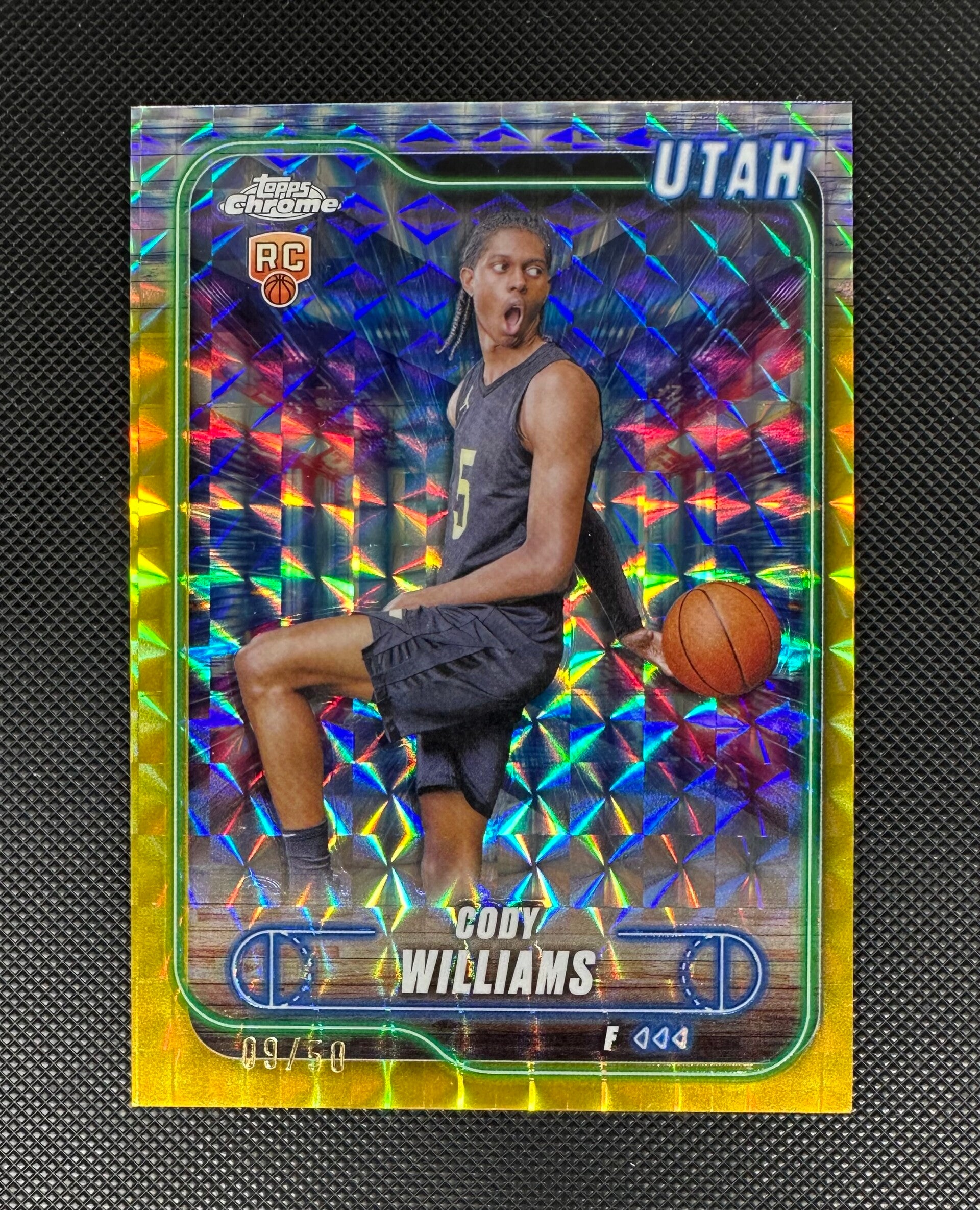 Cody Williams /50 Rookie Topps Chrome 2024/25 Gold Geometric Refractor #160