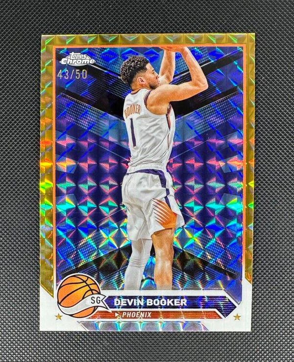 Devin Booker /50 Topps Chrome 2023/24 Gold Geometric #181