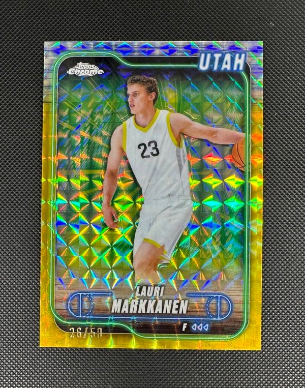 Lauri Markkanen /50 Topps Chrome 2024/25 Gold Geometric Refractor #37