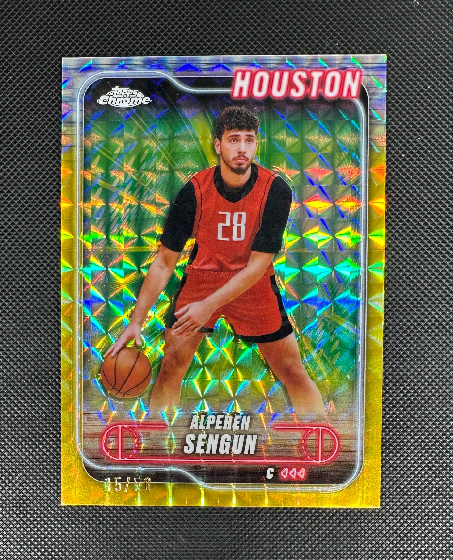 Alperen Sengun /50 Topps Chrome 2024/25 Gold Geometric Refractor #106