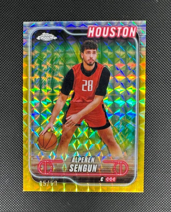 Alperen Sengun /50 Topps Chrome 2024/25 Gold Geometric Refractor #106