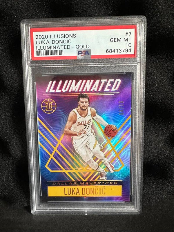 Luka Dončić /10 PSA10 Panini Illusions 2020 Illuminated-Gold #7