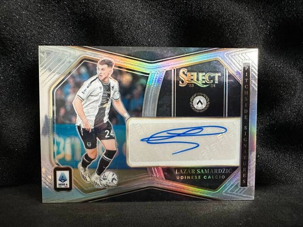 Lazar Samardžić Auto Panini Select Serie A 2023/24 Pitchside Signatures- Prizm #PS-LS