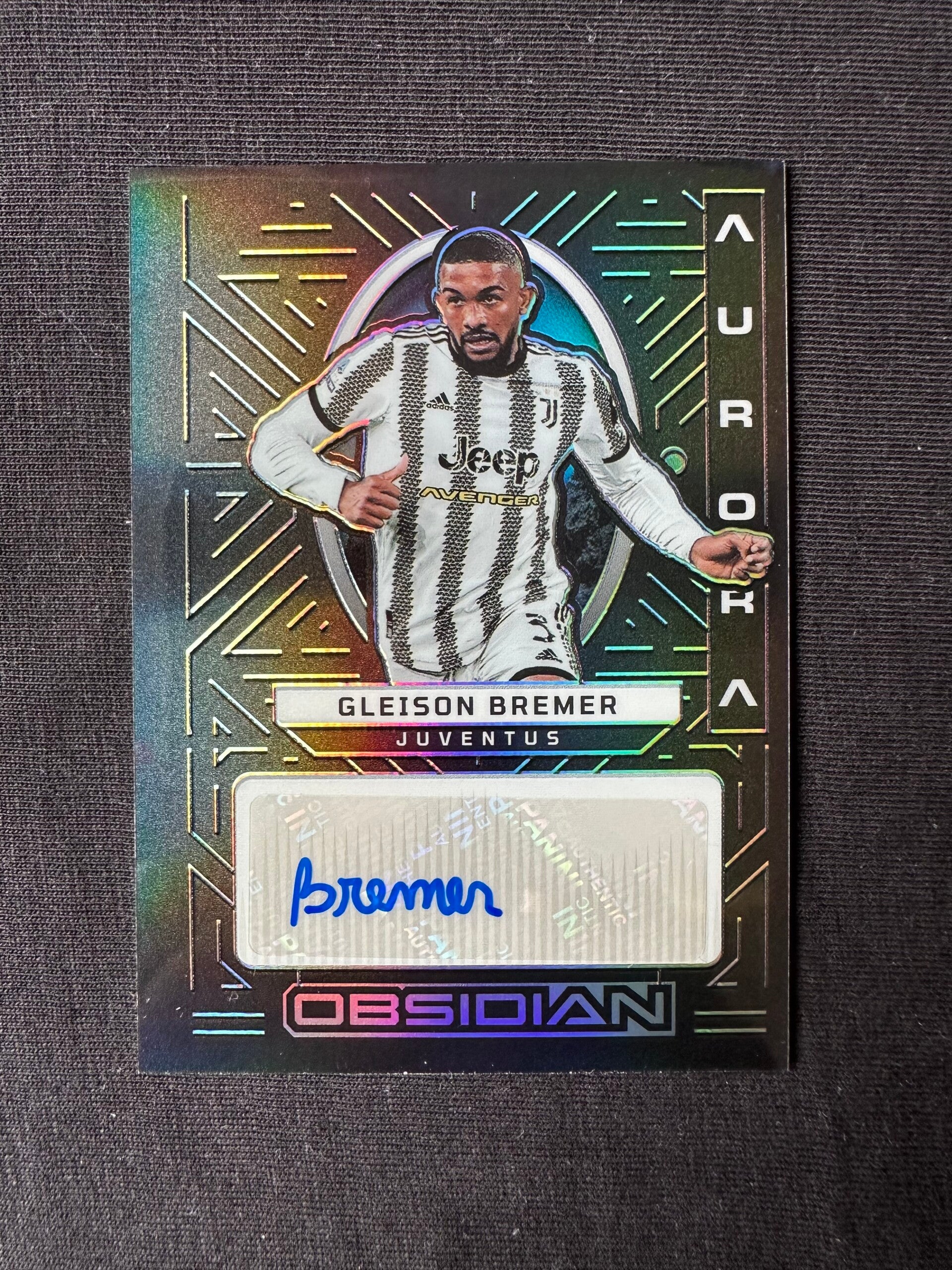 Gleison Bremer Aurora Auto /199 Panini Obsidian Soccer 2022/23 #AA-GBE