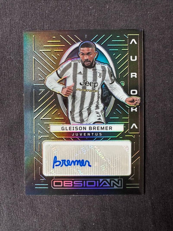 Gleison Bremer Aurora Auto /199 Panini Obsidian Soccer 2022/23 #AA-GBE