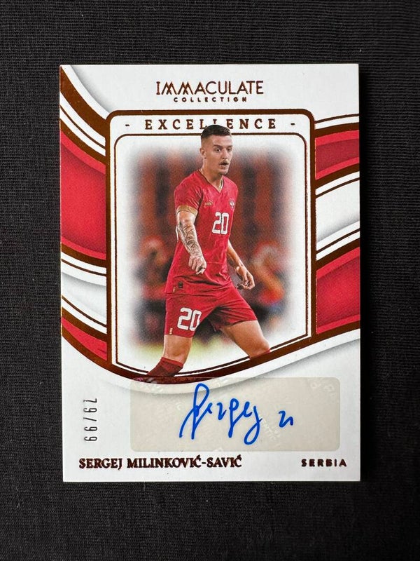 Sergej Milinković Savić /99 Auto Panini Immaculate Collection 2023/24 Excelience #EA-SMS