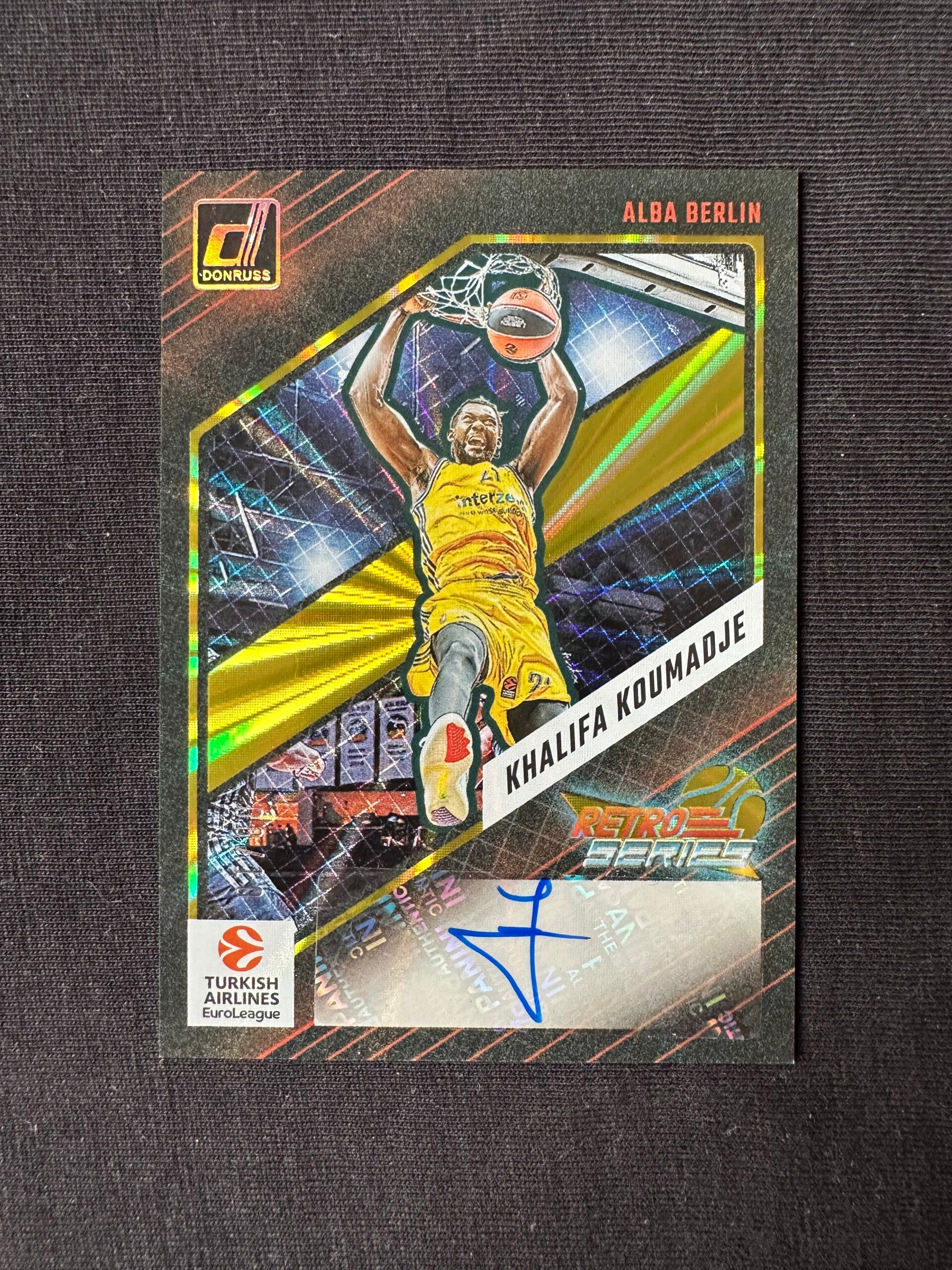 Khalifa Koumadje /10 Auto Panini Donruss Euroleague 2023/24 Gold Laser #RS-KOU