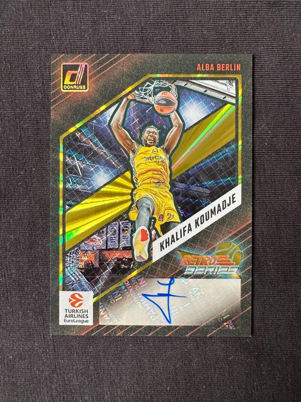 Khalifa Koumadje /10 Auto Panini Donruss Euroleague 2023/24 Gold Laser #RS-KOU