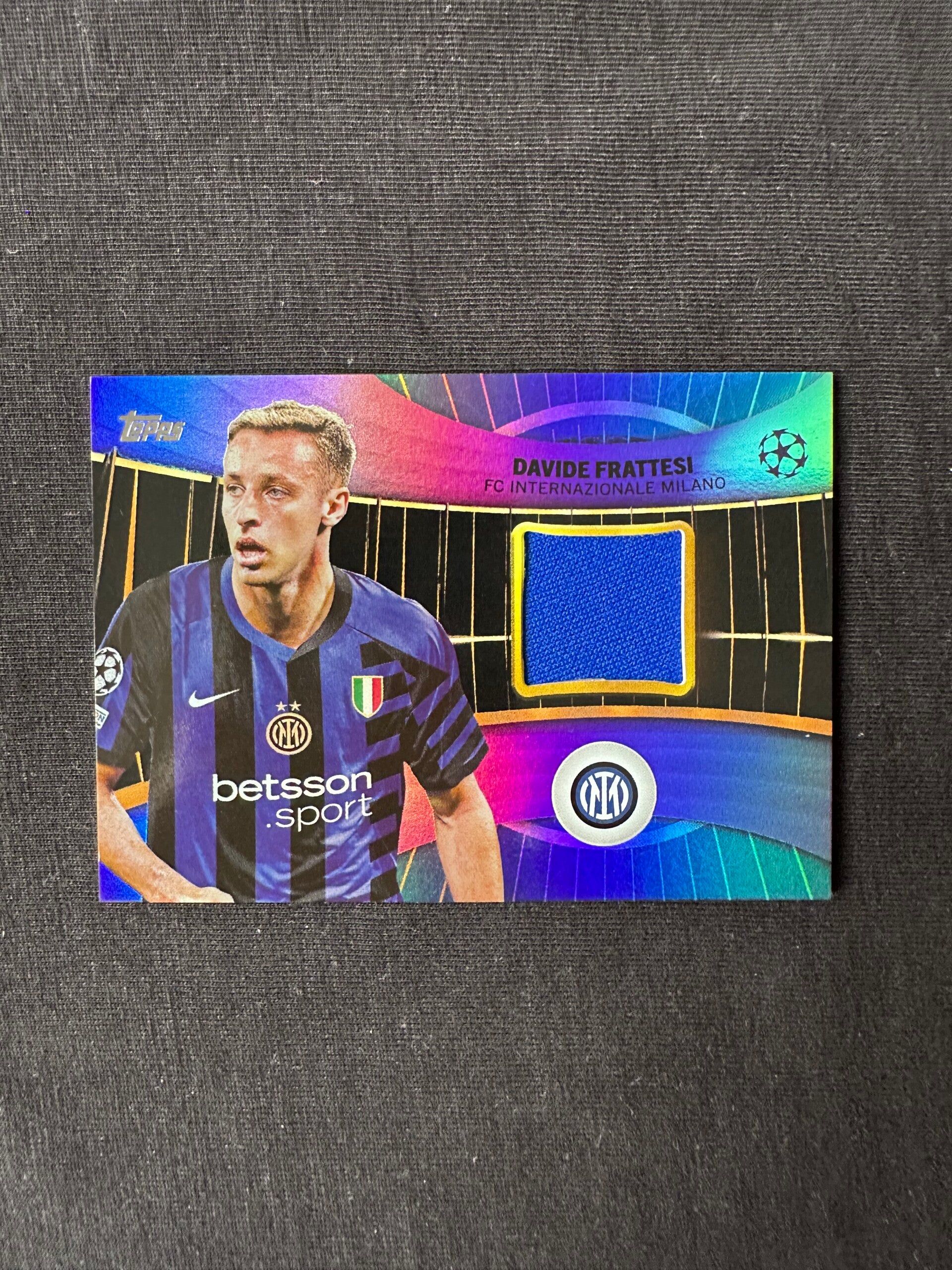 Davide Frattesi Patch-Worn /299 Topps UEFA CC 2024/25 Superstar Relic #SR-DF