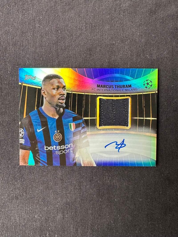 Marcus Thuram Patch-Worn Auto /99 Topps UEFA CC 2024/25 Superstar Relic #SAR-MT