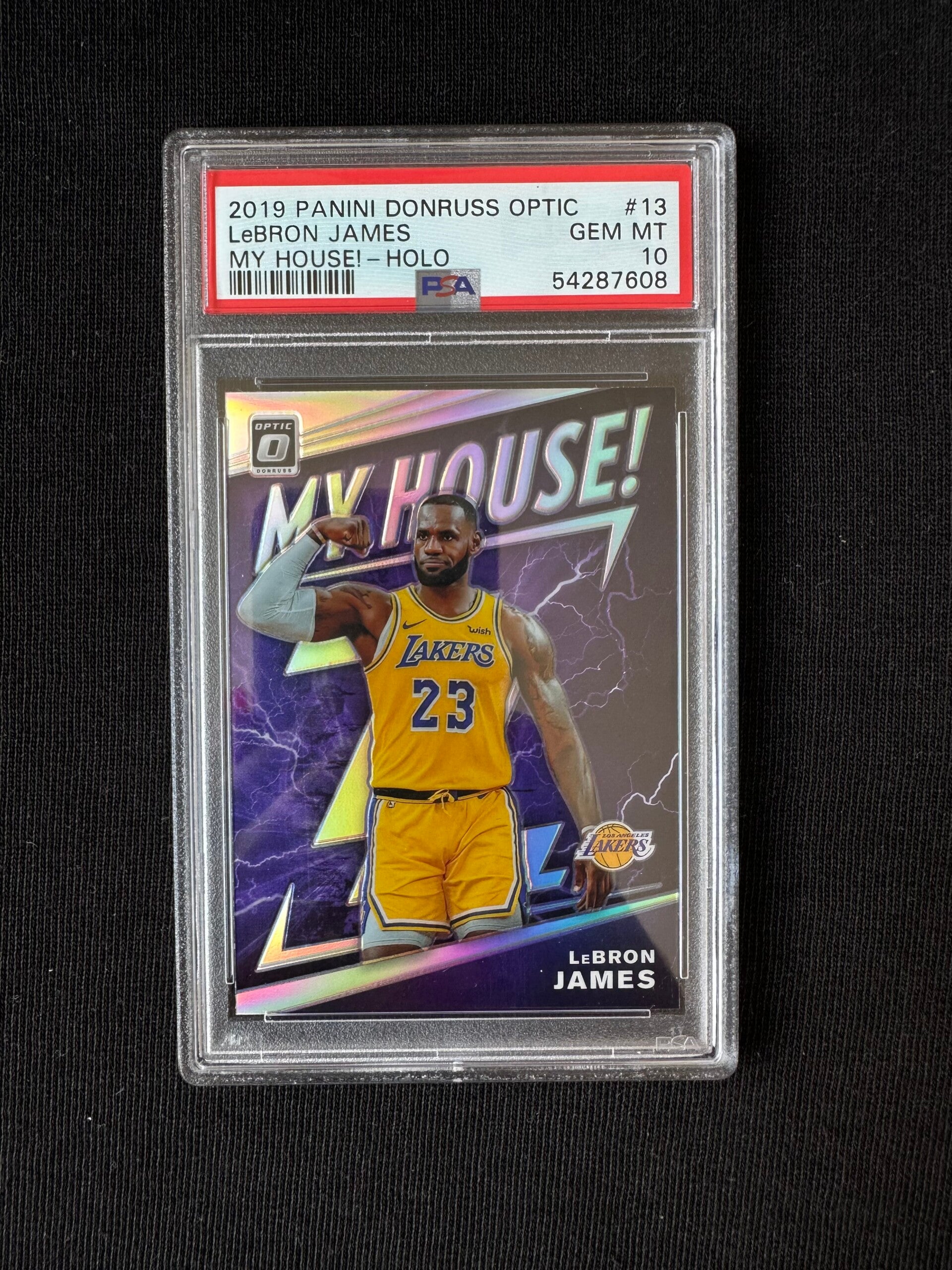 Lebron James PSA10 Panini Donruss Optic 2019 My House- Holo #13