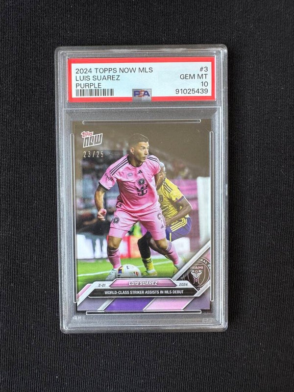 Luis Suárez /25 PSA10 Topps Now Mls 2024 Purple #3
