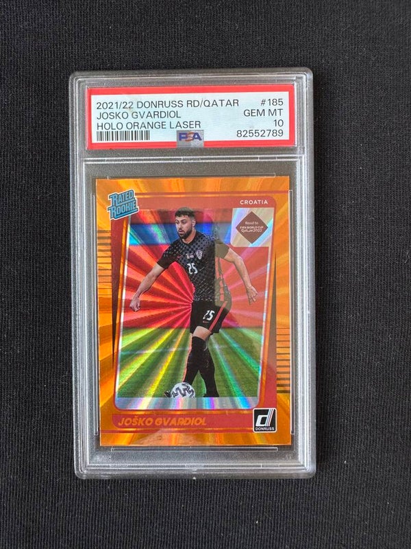 Joško Gvardiol PSA10 Donruss Road To Qatar 2021/22 Rated Rookie Holo Orange Laser #185