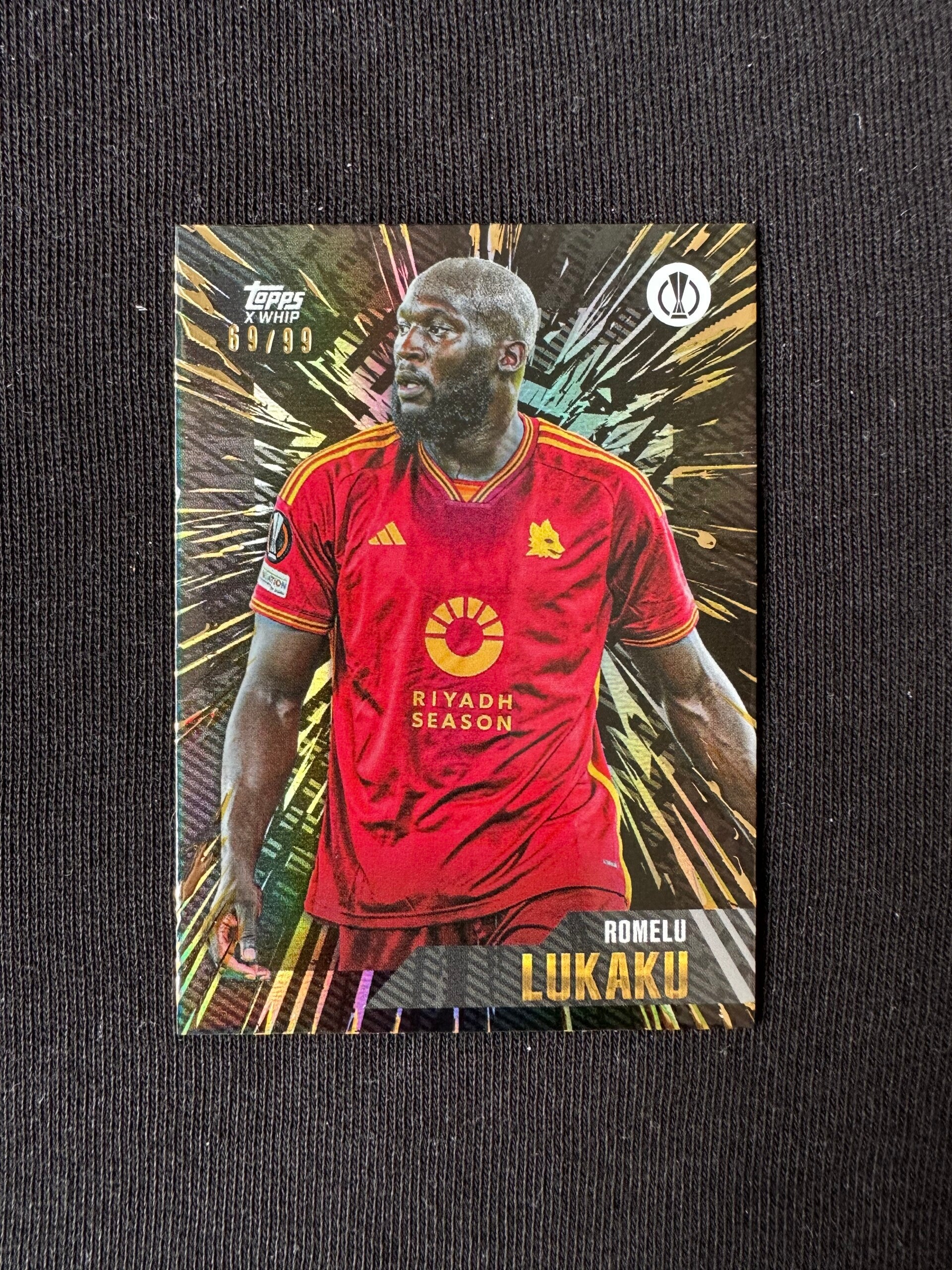 Romelu Lukaku /99 Topps x Whip Gold UEFA CC 2023
