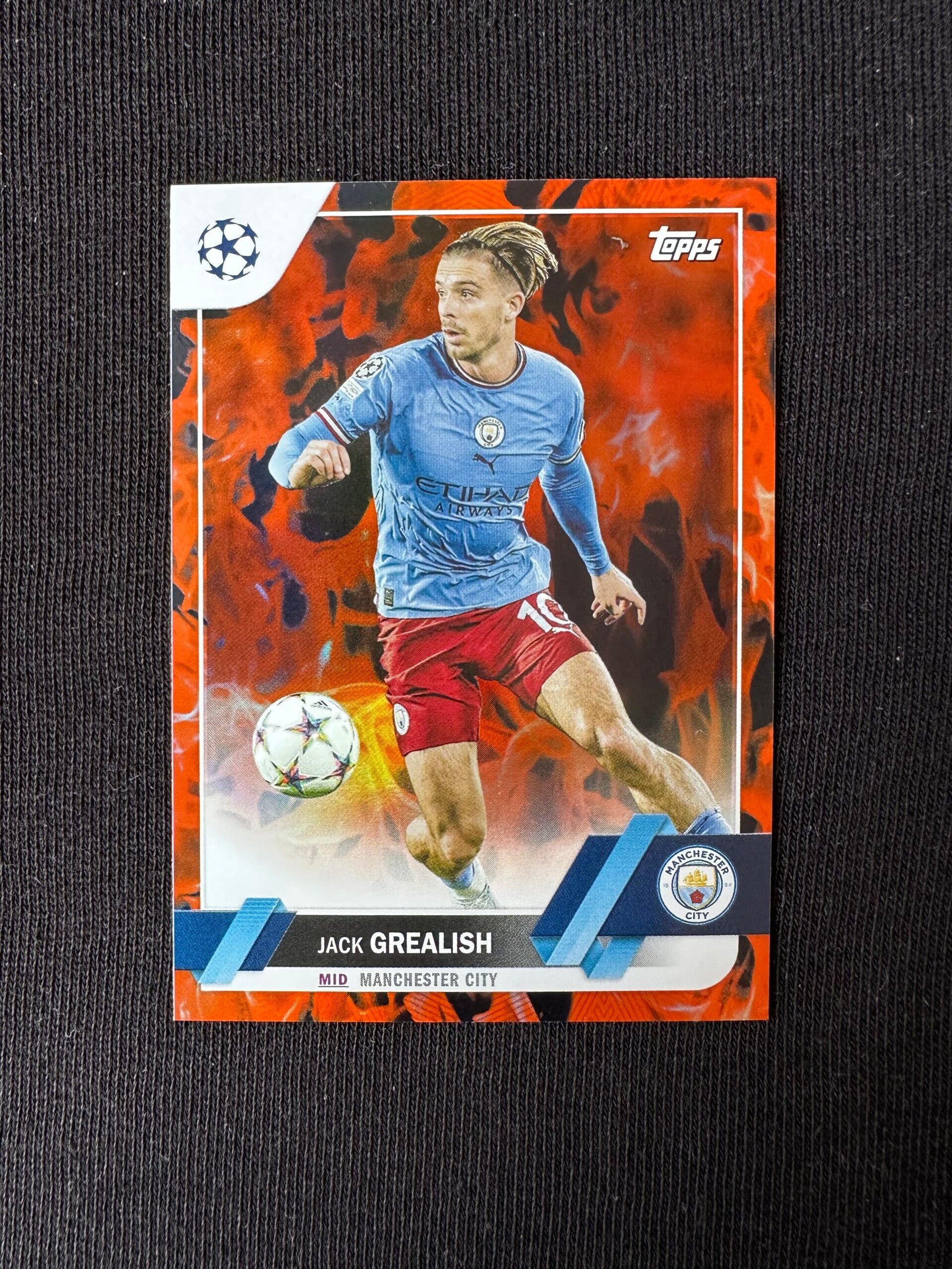 Jack Grealish Topps UEFA Club Competition 2022/23 Orange Inferno #142