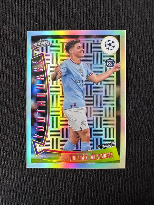 Julian Alvarez Rookie Topps Chrome UEFA CC 2023/24 Youthquake #YQ-28