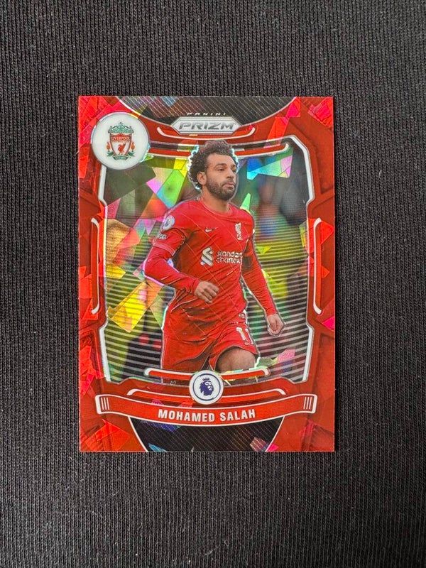 Mohamed Salah Panini Prizm Premier League 2021/22 Cracked Ice Red #88