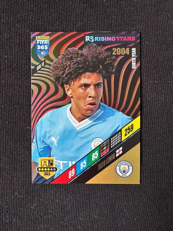 Rico Lewis Panini FIFA365 Adrenalin 2024 Rising Star